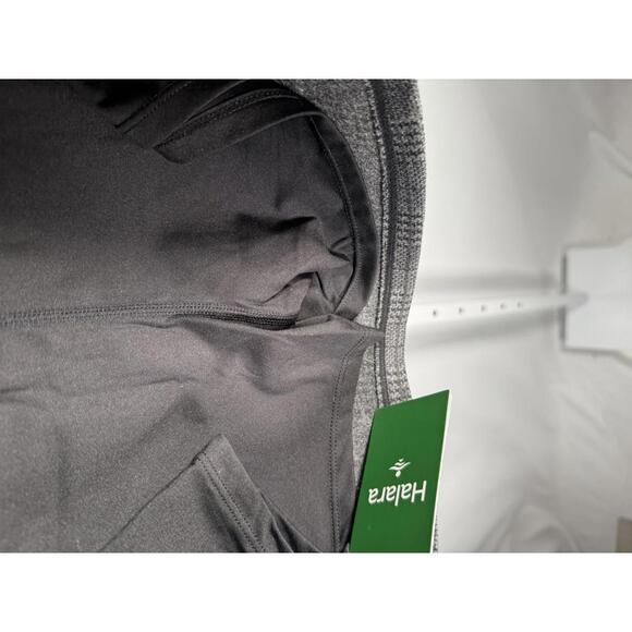 NWT Halara High Waisted 2-in-1 Houndstooth Plaid Mini Skirt Charcoal Black L - Picture 9 of 13